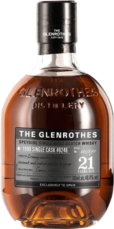 435,95 € Kostenloser Versand | Whiskey Single Malt Glenrothes Speyseite Großbritannien 21 Jahre Flasche 70 cl