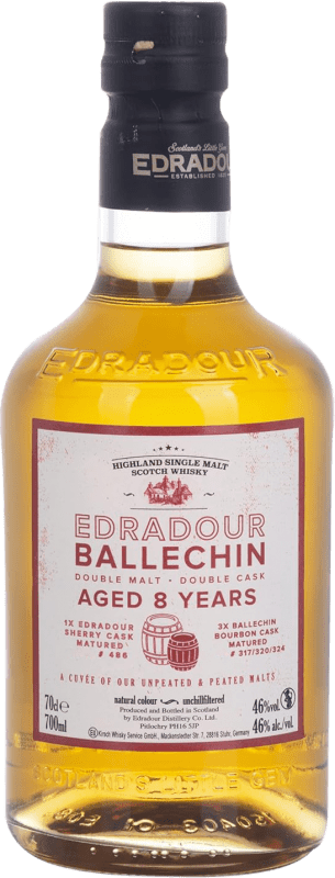 98,95 € Kostenloser Versand | Whiskey Single Malt Edradour Ballechin Hochland Großbritannien 8 Jahre Flasche 70 cl