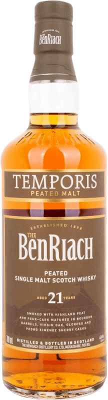 227,95 € Kostenloser Versand | Whiskey Single Malt The Benriach Peated Speyseite Großbritannien 21 Jahre Flasche 70 cl