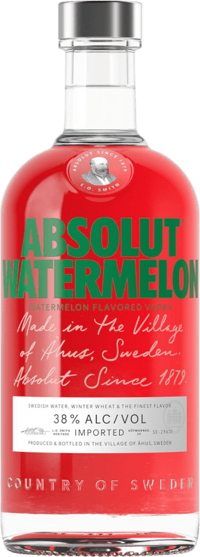 19,95 € 免费送货 | 伏特加 Absolut Watermelon 瑞典 瓶子 70 cl