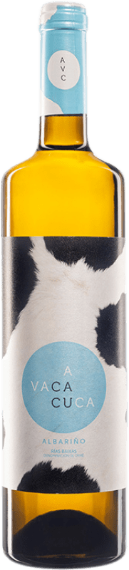 19,95 € Envío gratis | Vino Blanco From Galicia A Vaca Cuca D.O. Rías Baixas Galicia España Albariño Botella 75 cl