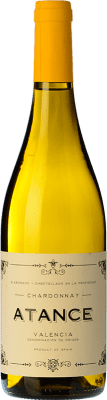 8,95 € Envio grátis | Vinho branco Risky Grapes Atance D.O. Valencia Comunidade Valenciana Espanha Chardonnay Garrafa 75 cl