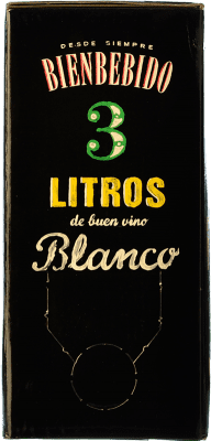 13,95 € Envio grátis | Vinho branco Democratic Bienbebido Blanco Pescado Espanha Viura Bag in Box 3 L