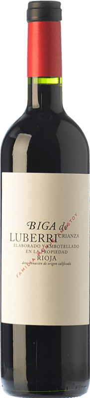 17,95 € Бесплатная доставка | Красное вино Luberri Biga старения D.O.Ca. Rioja Ла-Риоха Испания Tempranillo бутылка Магнум 1,5 L