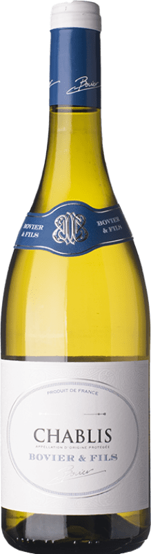 29,95 € Envío gratis | Vino blanco Bovier A.O.C. Chablis Borgoña Francia Chardonnay Botella 75 cl