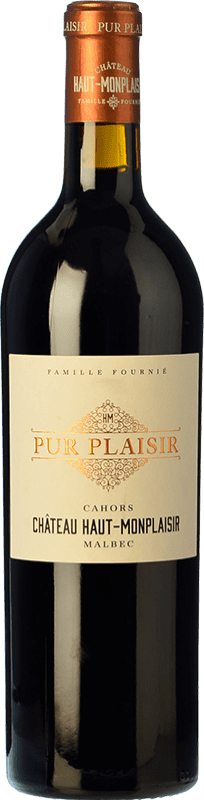 29,95 € Spedizione Gratuita | Vino Rosso Château Haut-Monplaisir Pur Plaisir A.O.C. Cahors Piemonte Francia Malbec 75 cl