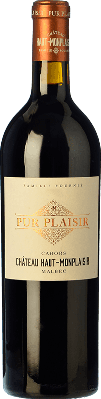 29,95 € Spedizione Gratuita | Vino rosso Château Haut-Monplaisir Pur Plaisir A.O.C. Cahors Piemonte Francia Malbec Bottiglia 75 cl