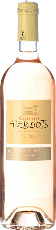 9,95 € Free Shipping | Rosé wine Clos des Verdots Rosé Young A.O.C. Bergerac France Merlot, Cabernet Sauvignon, Malbec Bottle 75 cl