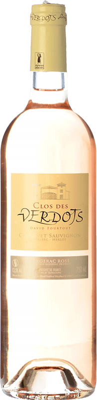 10,95 € Envío gratis | Vino Rosado Clos des Verdots Rosé — Rosado Joven A.O.C. Bergerac Francia Merlot, Cabernet Sauvignon, Malbec Botella 75 cl