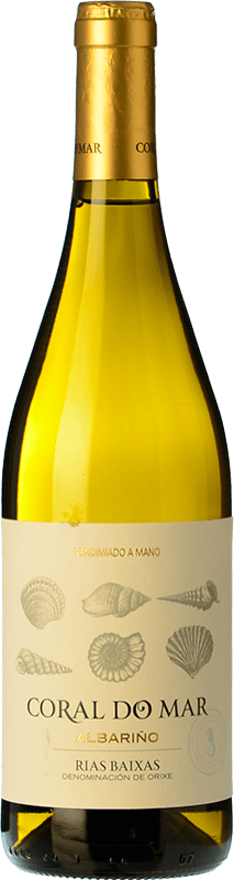 7,95 € Бесплатная доставка | Белое вино Veiga da Princesa Coral do Mar D.O. Rías Baixas Галисия Испания Albariño бутылка 75 cl