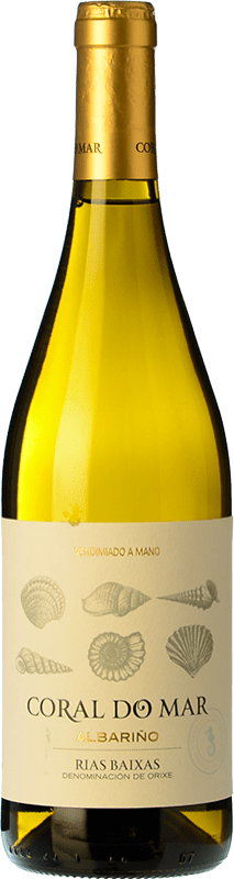 7,95 € Spedizione Gratuita | Vino bianco Veiga da Princesa Coral do Mar D.O. Rías Baixas Galizia Spagna Albariño Bottiglia 75 cl