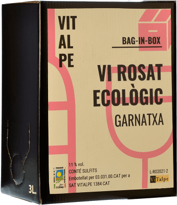 9,95 € Spedizione Gratuita | Vino rosato Vitalpe Doll Diví Rosat Giovane Spagna Grenache Bag in Box 3 L