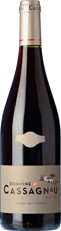 6,95 € Envío gratis | Vino tinto Cassagnau Rouge I.G.P. Vin de Pays d'Oc Languedoc Francia Merlot, Syrah, Garnacha Botella 75 cl