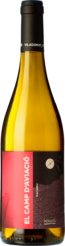 10,95 € Spedizione Gratuita | Vino Bianco Viladomat Aragó El Camp d'Aviació D.O. Penedès Catalogna Spagna Macabeo 75 cl