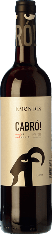 7,95 € Бесплатная доставка | Красное вино Emendis Cabró! Negre Selecció D.O. Penedès Каталония Испания Tempranillo, Merlot, Cabernet Sauvignon бутылка 75 cl
