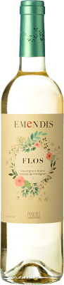 6,95 € Envío gratis | Vino blanco Emendis Flos D.O. Penedès Cataluña España Moscatel de Alejandría, Sauvignon Blanca Botella 75 cl