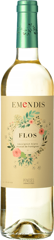 6,95 € Envio grátis | Vinho Branco Emendis Flos D.O. Penedès Catalunha Espanha Sauvignon, Moscatel 75 cl