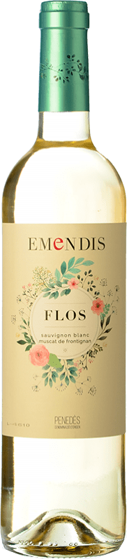 6,95 € Free Shipping | White wine Emendis Flos D.O. Penedès Catalonia Spain Muscat of Alexandria, Sauvignon White Bottle 75 cl