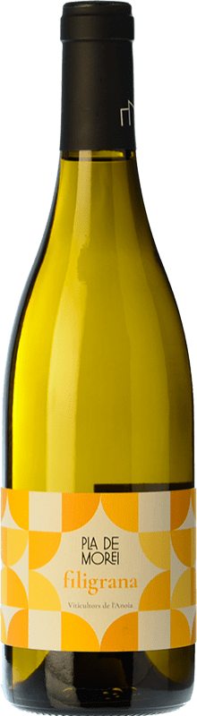 14,95 € Бесплатная доставка | Белое вино Pla de Morei Filigrana Blanc D.O. Catalunya Каталония Испания Grenache White, Chardonnay бутылка 75 cl