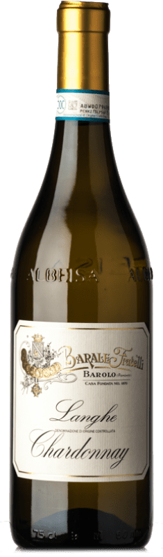 7,95 € Kostenloser Versand | Weißwein Fratelli Barale D.O.C. Langhe Piemont Italien Chardonnay Flasche 75 cl