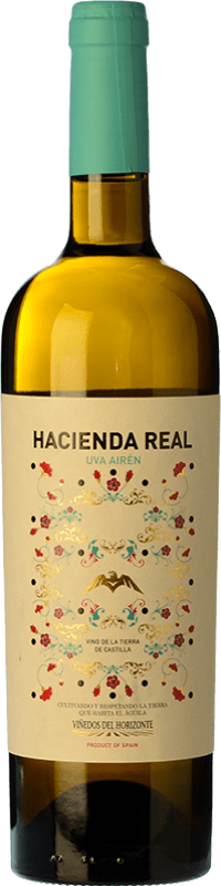 6,95 € Envío gratis | Vino blanco Baco Hacienda Real I.G.P. Vino de la Tierra de Castilla Castilla la Mancha España Airén Botella 75 cl