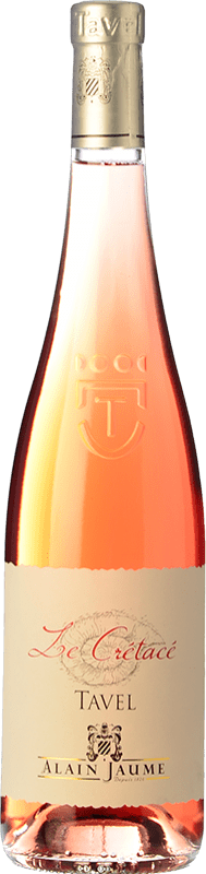 12,95 € Kostenloser Versand | Rosé-Wein Alain Jaume Le Crétacé Jung A.O.C. Tavel Rhône Frankreich Syrah, Grenache, Monastrell Flasche 75 cl