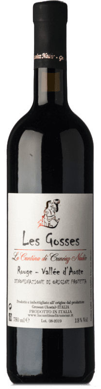 9,95 € Spedizione Gratuita | Vino rosso La Cantina di Cunéaz Les Gosses D.O.C. Valle d'Aosta Valle d'Aosta Italia Petit Rouge, Vien de Nus Bottiglia 75 cl