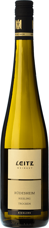 24,95 € Envío gratis | Vino blanco Weingut Leitz Rüdesheimer Trocken Q.b.A. Rheingau Rheingau Alemania Riesling Botella 75 cl