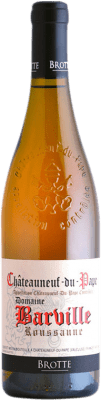 71,95 € 免费送货 | 白酒 Brotte Domaine Barville A.O.C. Châteauneuf-du-Pape 普罗旺斯 法国 Roussanne 瓶子 75 cl