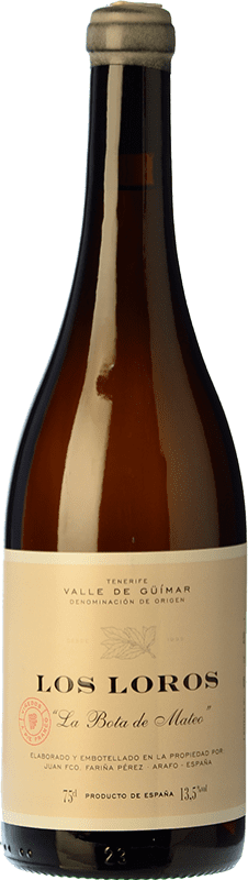 36,95 € Envio grátis | Vinho branco El Borujo Los Loros La Bota de Mateo D.O. Valle del Güímar Ilhas Canárias Espanha Listán Branco Garrafa 75 cl