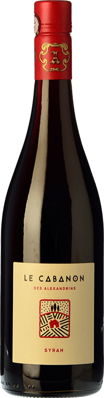 9,95 € 免费送货 | 红酒 Domaine Les Alexandrins Le Cabanon Rouge 法国 Syrah, Viognier 瓶子 75 cl