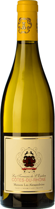 10,95 € Envio grátis | Vinho branco Domaine Les Alexandrins Terrasses Blanc A.O.C. Côtes du Rhône Rhône França Grenache Branca, Viognier, Marsanne Garrafa 75 cl