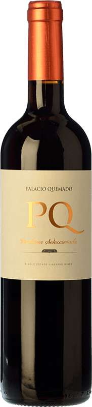 12,95 € Free Shipping | Red wine Palacio Quemado Vendimia Seleccionada D.O. Ribera del Guadiana Estremadura Spain Tempranillo, Syrah, Grenache Bottle 75 cl