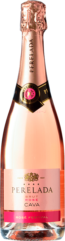 11,95 € Envio grátis | Espumante rosé Perelada Festival Rosé Brut D.O. Cava Catalunha Espanha Grenache, Pinot Preto, Trepat Garrafa 75 cl