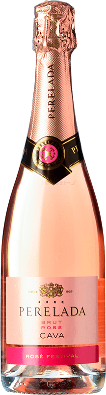 14,95 € Kostenloser Versand | Rosé Sekt Perelada & Chivite Festival Brut — Herb Rosé D.O. Cava Katalonien Spanien Garnacha — Grenache, Pinot Noir — Spätburgunder, Trepat Flasche 75 cl