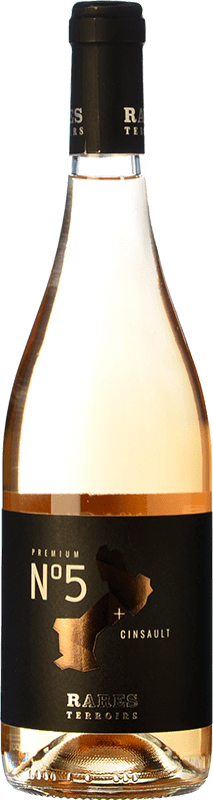 9,95 € Kostenloser Versand | Rosé-Wein Wines and Brands Rares Terroirs Nº 5 Jung I.G.P. Vin de Pays d'Oc Languedoc Frankreich Cinsault Flasche 75 cl