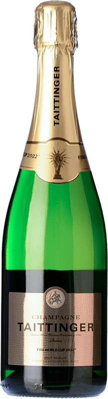 81,95 € Kostenloser Versand | Weißer Sekt Taittinger Fifa World Cup A.O.C. Champagne Champagner Frankreich Spätburgunder, Chardonnay, Pinot Meunier Flasche 75 cl