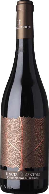 18,95 € 免费送货 | 红酒 Tenuta Santori Superiore D.O.C. Rosso Piceno 马尔凯 意大利 Sangiovese, Montepulciano 瓶子 75 cl