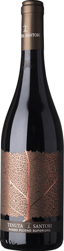 19,95 € Envío gratis | Vino Tinto Tenuta Santori Superiore — Superior D.O.C. Rosso Piceno Marche Italia Sangiovese, Montepulciano Botella 75 cl