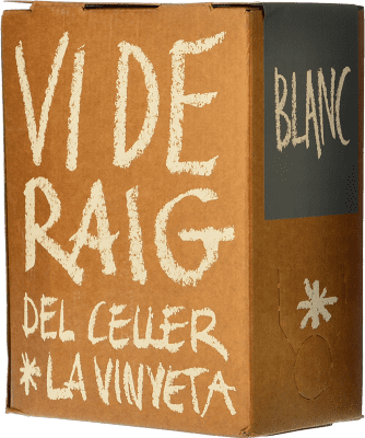 19,95 € Бесплатная доставка | Белое вино La Vinyeta Vi de Raig Blanc D.O. Empordà Каталония Испания Grenache White, Macabeo Bag in Box 3 L