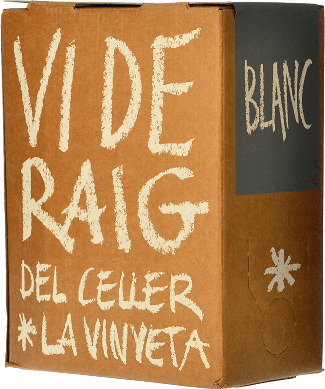 19,95 € Envio grátis | Vinho branco La Vinyeta Vi de Raig Blanc D.O. Empordà Catalunha Espanha Grenache Branca, Macabeo Bag in Box 3 L