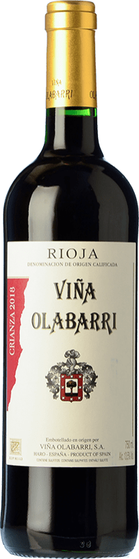 8,95 € Бесплатная доставка | Красное вино Olabarri Crianza — Крианса D.O.Ca. Rioja Ла-Риоха Испания Tempranillo — Темпранильо Бутылка 75 cl