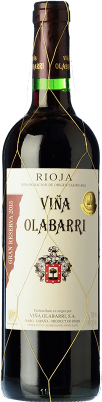 16,95 € Бесплатная доставка | Красное вино Olabarri Гран Резерва D.O.Ca. Rioja Ла-Риоха Испания Tempranillo — Темпранильо Бутылка 75 cl