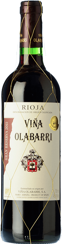 19,95 € Бесплатная доставка | Красное вино Olabarri Гранд Резерв D.O.Ca. Rioja Ла-Риоха Испания Tempranillo бутылка 75 cl