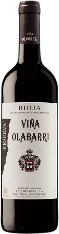 15,95 € Spedizione Gratuita | Vino rosso Olabarri Riserva D.O.Ca. Rioja La Rioja Spagna Tempranillo Bottiglia 75 cl