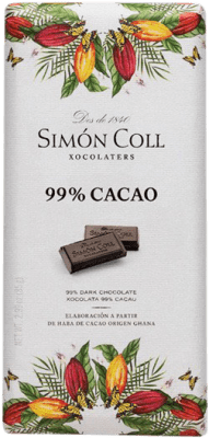 2,95 € Free Shipping | Chocolate and Cocoa Simón Coll 99% Cacao Spain