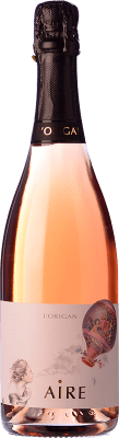 18,95 € Kostenloser Versand | Rosé Sekt L'Origan Aire Rosé Brut Natur D.O. Cava Spanien Pinot Schwarz, Xarel·lo Flasche 75 cl