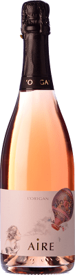 13,95 € Бесплатная доставка | Розовое игристое вино L'Origan Aire Brut Nature — Брют Натюр Rosé — Розе D.O. Cava Испания Pinot Noir — Пино Нуар, Xarel·lo — Шарелло Бутылка 75 cl