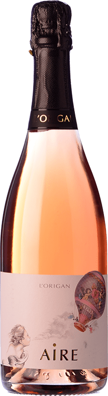 19,95 € Бесплатная доставка | Розовое игристое L'Origan Aire Rosé Природа Брута D.O. Cava Испания Pinot Black, Xarel·lo бутылка 75 cl