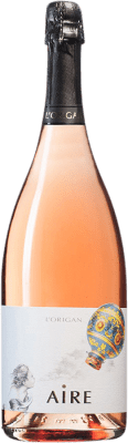 43,95 € Free Shipping | Rosé sparkling L'Origan Aire Rosé Brut Nature D.O. Cava Spain Pinot Black, Xarel·lo Magnum Bottle 1,5 L